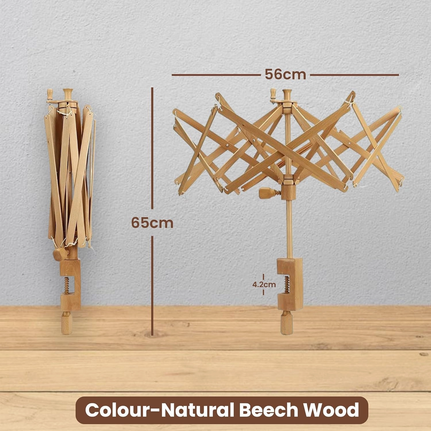 Hand Operated Yarn Ball Winder | Swift, Yarn, Wool, and String Holder| Knitting & Crochet Accessories Galaxy Indiacraft (Natural Rosewood)…
