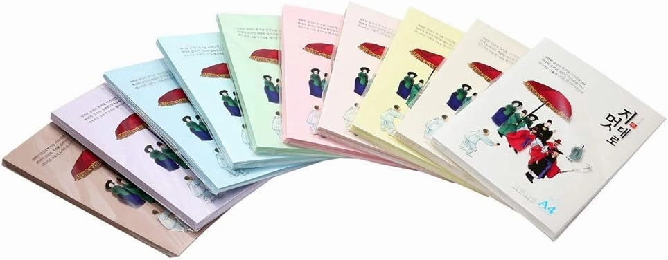 Hanji Printer Paper A4, 80gsm, Korean Traditional Mulberry Copy Paper, 100 Sheets, Premium Quality Copy Printer Paper, 8.3x11.7 Inches (White)