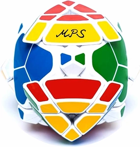 Hanoiminx - Twisty Puzzle from Vietnam - Unique Hand-Made 3D Brain Teaser, Truncated Tetrahedron Shape, Smooth Rotation, Premium Stickers, New Challenging Puzzle for Adults & Kids (White Void (Free))