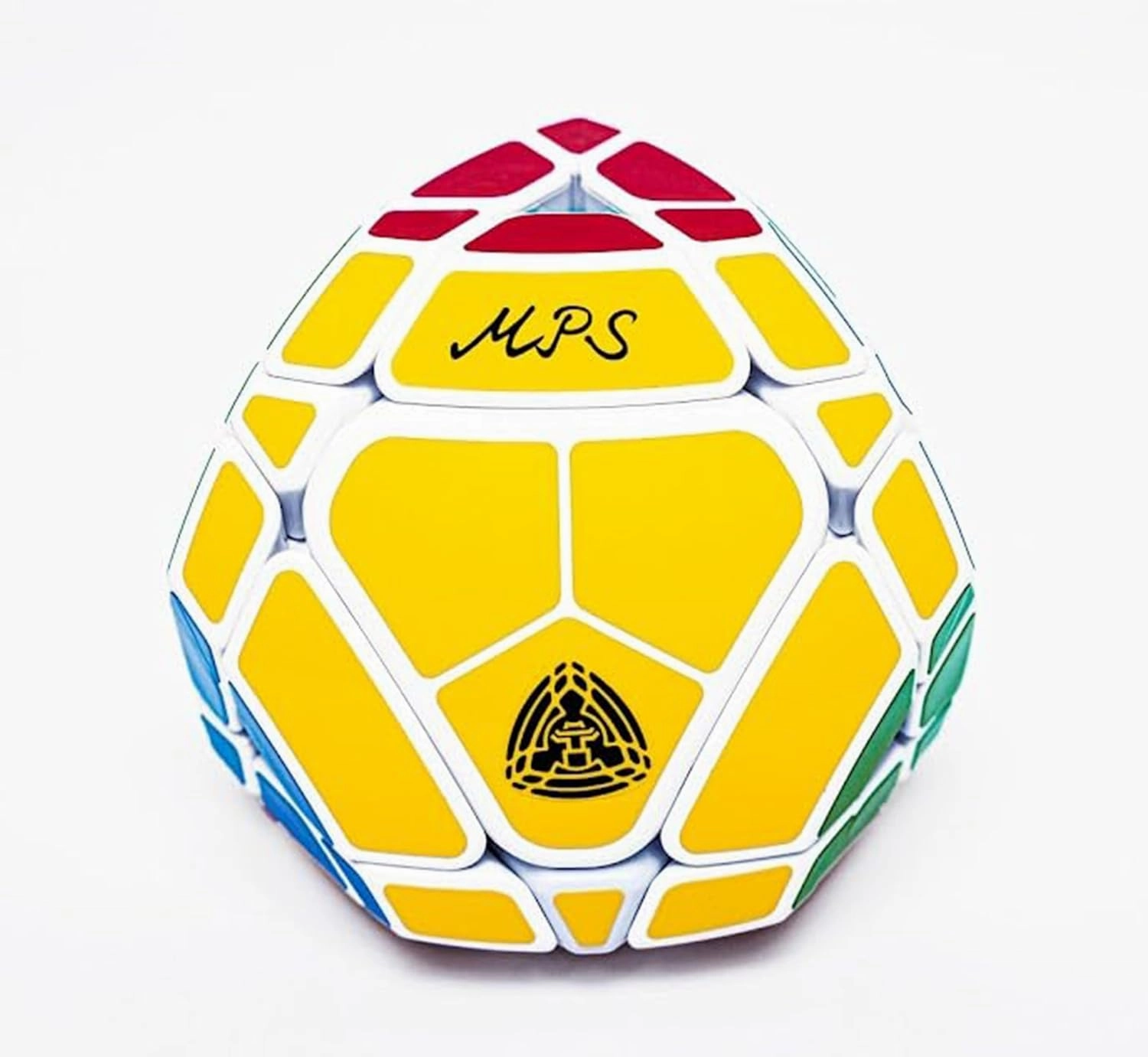 Hanoiminx - Twisty Puzzle from Vietnam - Unique Hand-Made 3D Brain Teaser, Truncated Tetrahedron Shape, Smooth Rotation, Premium Stickers, New Challenging Puzzle for Adults & Kids (White Void (Free))