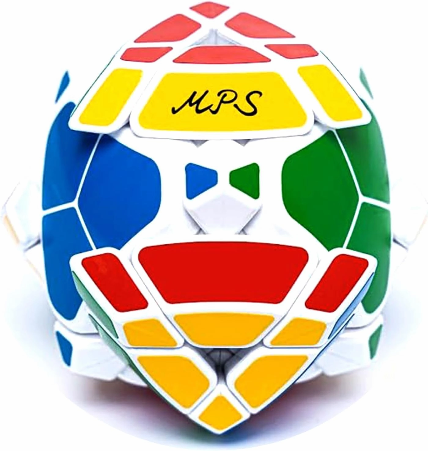 Hanoiminx - Twisty Puzzle from Vietnam - Unique Hand-Made 3D Brain Teaser, Truncated Tetrahedron Shape, Smooth Rotation, Premium Stickers, New Challenging Puzzle for Adults & Kids (White Void (Free))