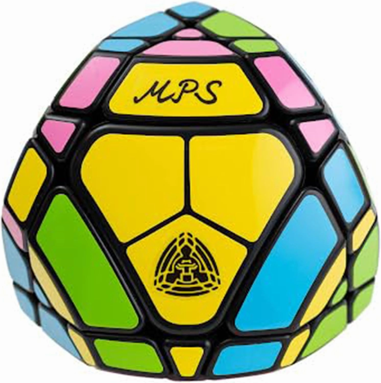 Hanoiminx - Twisty Puzzle from Vietnam - Unique Hand-Made 3D Brain Teaser, Truncated Tetrahedron Shape, Smooth Rotation, Premium Stickers, New Challenging Puzzle for Adults & Kids (White Void (Free))