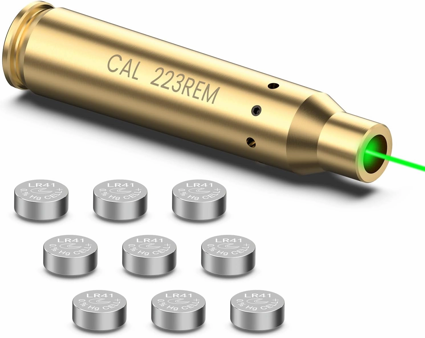 hawkway Laser Bore Sight 223 5.56mm Green Laser Boresighter with 3 Sets of Batteries