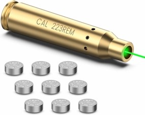 hawkway Laser Bore Sight 223 5.56mm Green Laser Boresighter with 3 Sets of Batteries