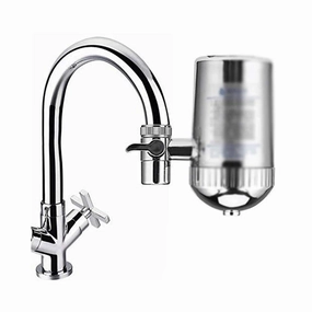 HBJWOV Faucet Water Purifier - Water Faucet Filter System, Integral Forging of Food Grade 304 Stainless Steel Tap Water Purifier Tap Water