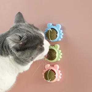 Healthy Cat Toys Ball Cat Candy Licking Snacks Nutrition Snack Nutrition Ball Kitten Cat Toy Cat Supplies  Toys Teeth Cleaning Dental Cat Toy Cat Wall Treats Rotatable Ball Dental Lick Toy