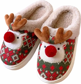 Heart Love Slippers - Women's Fuzzy Plush Memory Foam Indoor House Winter Shoes - Valentine Gifts