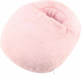 Heated Feet Warmer, USB Winter Foot Warmer Artifact Soft Fluffy Easy Using Cushion Electric Heater for Home Heating Slippers Shoes(Pink)
