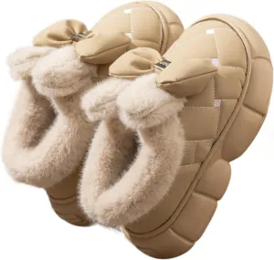 Height Increase Slippers for Women Bunny Ears Animal Rabbit Fuzzy Fluffy Boosting Anti Slip For Indoor Women Girls Pantuflas Para Mujer Cute Sides
