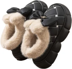Height Increase Slippers for Women Bunny Ears Animal Rabbit Fuzzy Fluffy Boosting Anti Slip For Indoor Women Girls Pantuflas Para Mujer Cute Sides