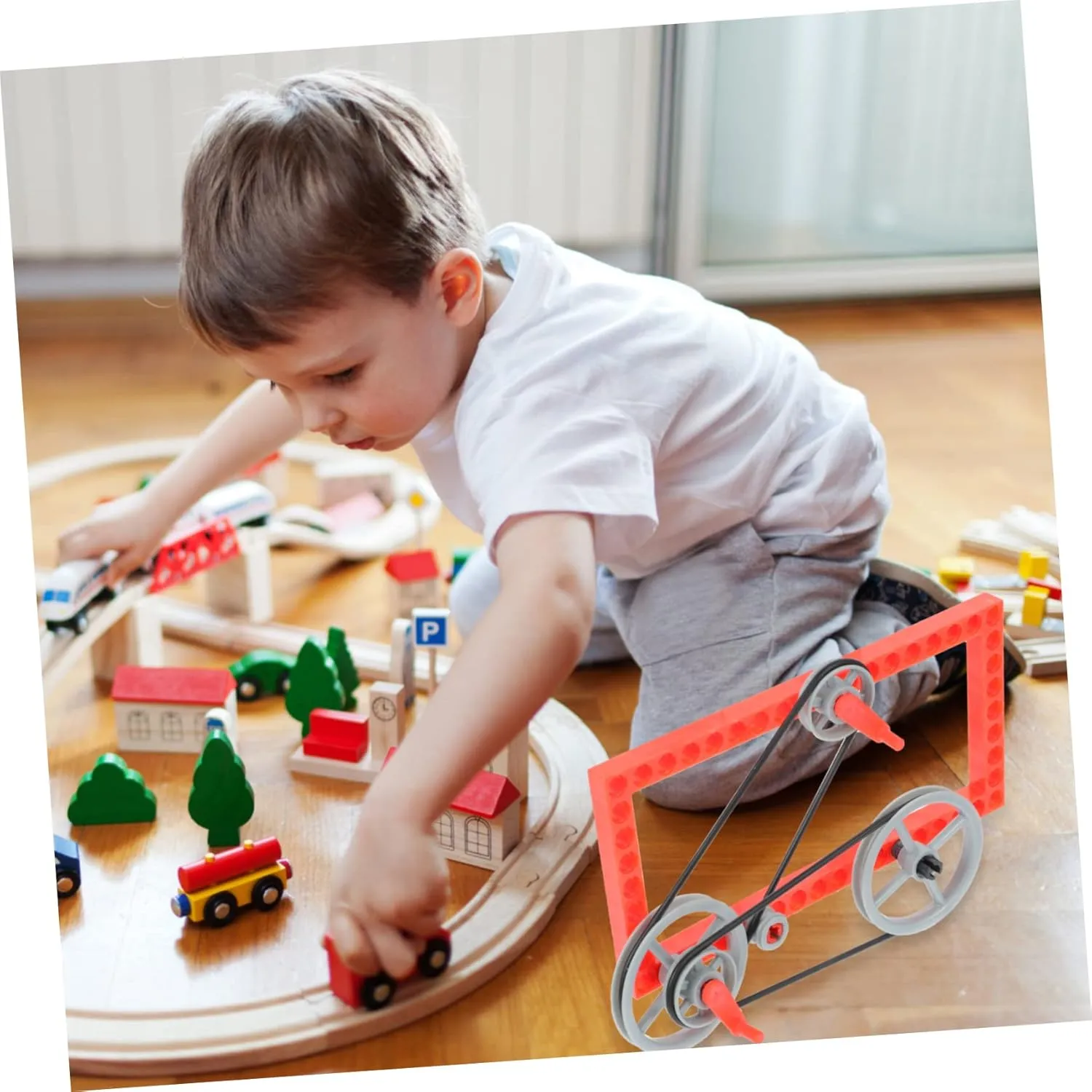 Hemoton 2sets Boy Girl's Educational Gear Pulley Kit Model for Bike Rotation Principle Science Experiment Playset Toy for Boys and Girls