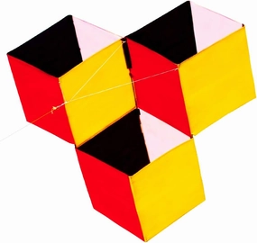 HENGDA KITE for Kids & Adults, 3D Magic Cube Box Kite Single Line Kite Flying for Children Kids Outdoor Toys Beach Park Playing