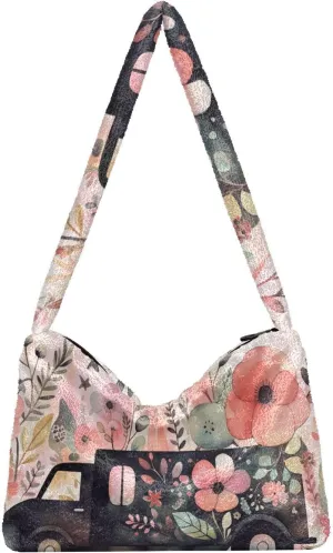Hercules Puppy Lifting Weights Plush Shoulder Bag, Purse Handbag Shoulder Bag, Plush Tote Bag Women