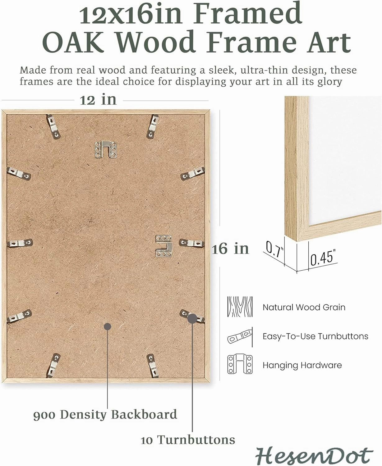 HesenDot Natural OAK Wood Yosemite National Park Framed Wall Art,12x16in Natural Scenery Canvas Wall Print,Classic Urban Landmark Wall Decor for Living Room,Bedroom,Office Gallery Gifts Set of 1