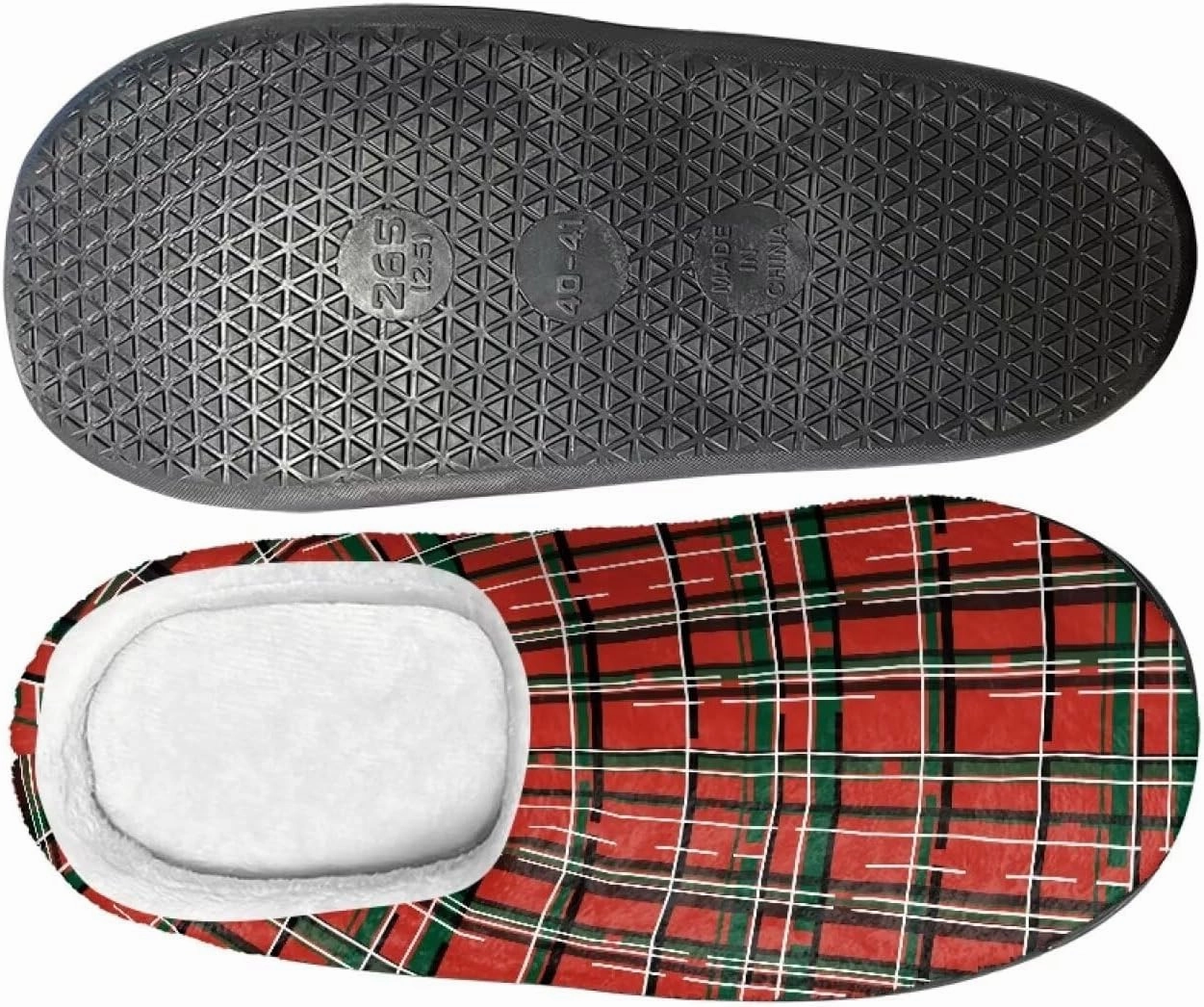 Holiday Christmas Slippers Indoor Bedroom Fluffy Warm Slippers Winter House Slippers for Women Men Soft House Shoes