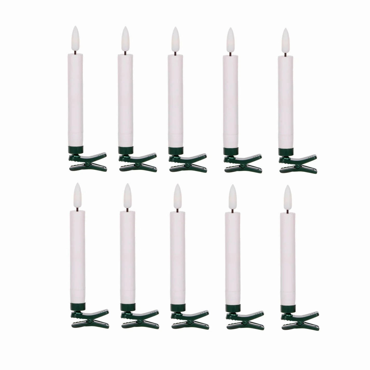 Holly & Ivy - Set of 10 Luxury Led Clip Candles