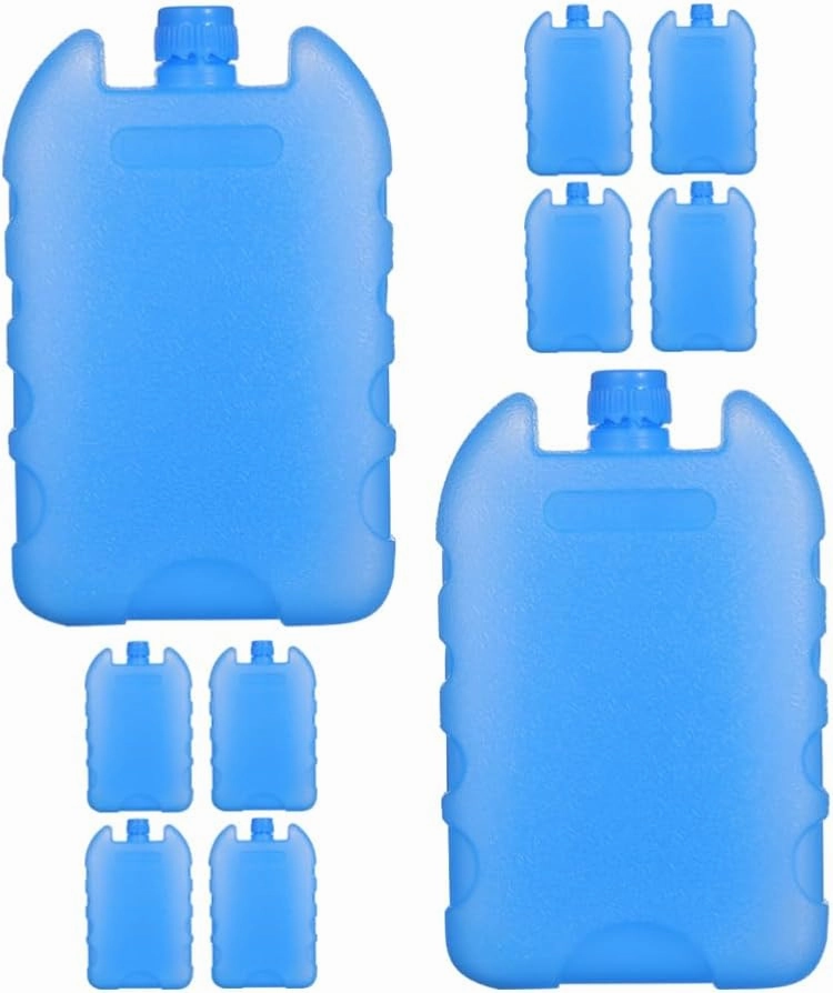 Homoyoyo 10pcs Ice Packs for Coolers Reusable Ice Blocks Cold Freezer Packs for Lunch Box Cooler Bag Picnic Camping Fishing