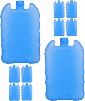 Homoyoyo 10pcs Ice Packs for Coolers Reusable Ice Blocks Cold Freezer Packs for Lunch Box Cooler Bag Picnic Camping Fishing