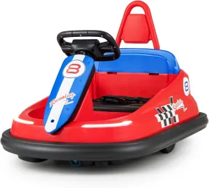 HONEY JOY Toddler Bumper Car, Battery Powered Baby Ride on Bumping Car, Steering Wheel, Light & Horn, Music, 360 Degree Spin, Electric Vehicle for Kids, 6V Ride on Toys, Gift for Boys Girls (Red)