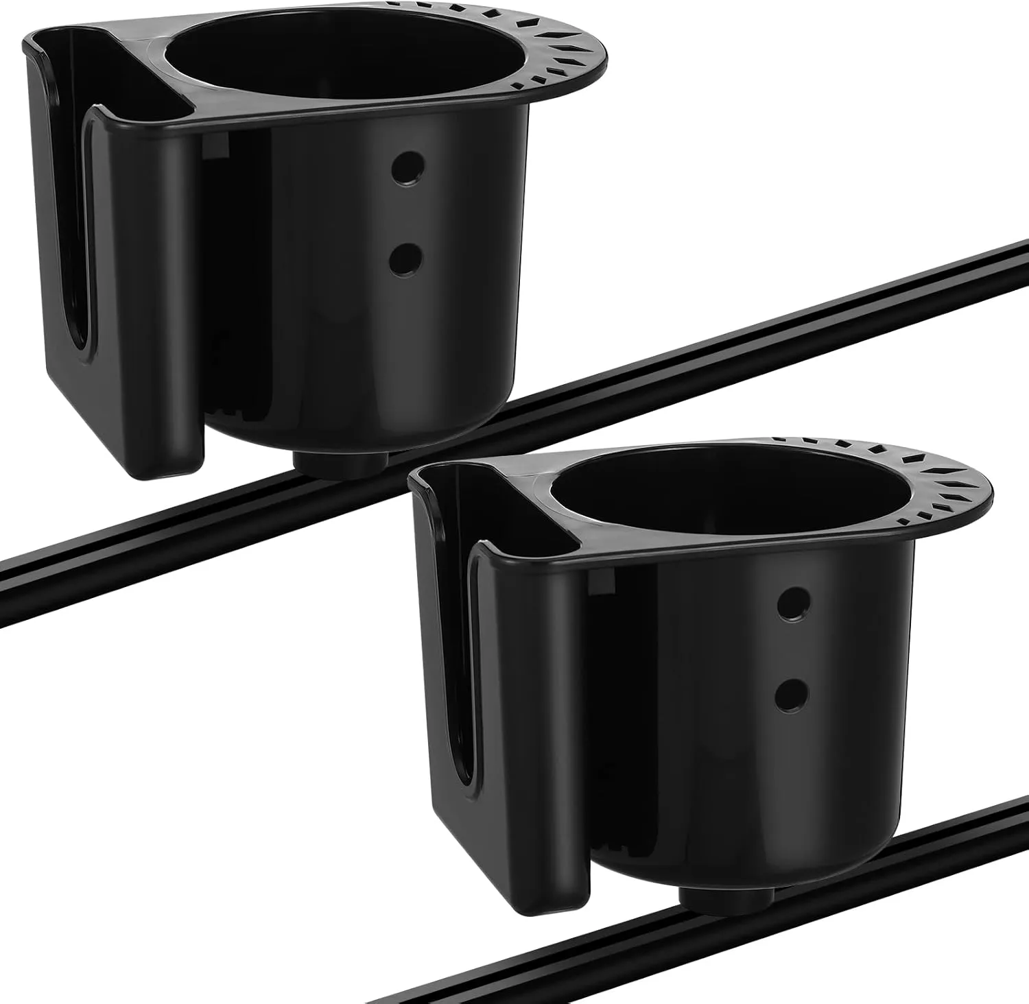 Hoolerry 2 Pcs Multifunctional Kayak Cup Holder, Drink Bottle Boat Phone Holder and Fishing Tool Lures Storage Kyak Fishing Accessoires, Kayak Track Mount Install(Stylish Style)