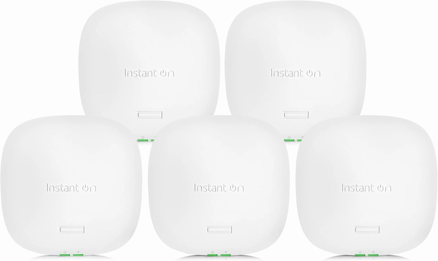 HPE Networking Instant On Access Point AP22 2x2 WiFi 6 Indoor Wireless Access Point (5 Pack) | Long Range, Secure, Smart Mesh Support | Power Source Not Included | US Model (R4W01A-5PACK)