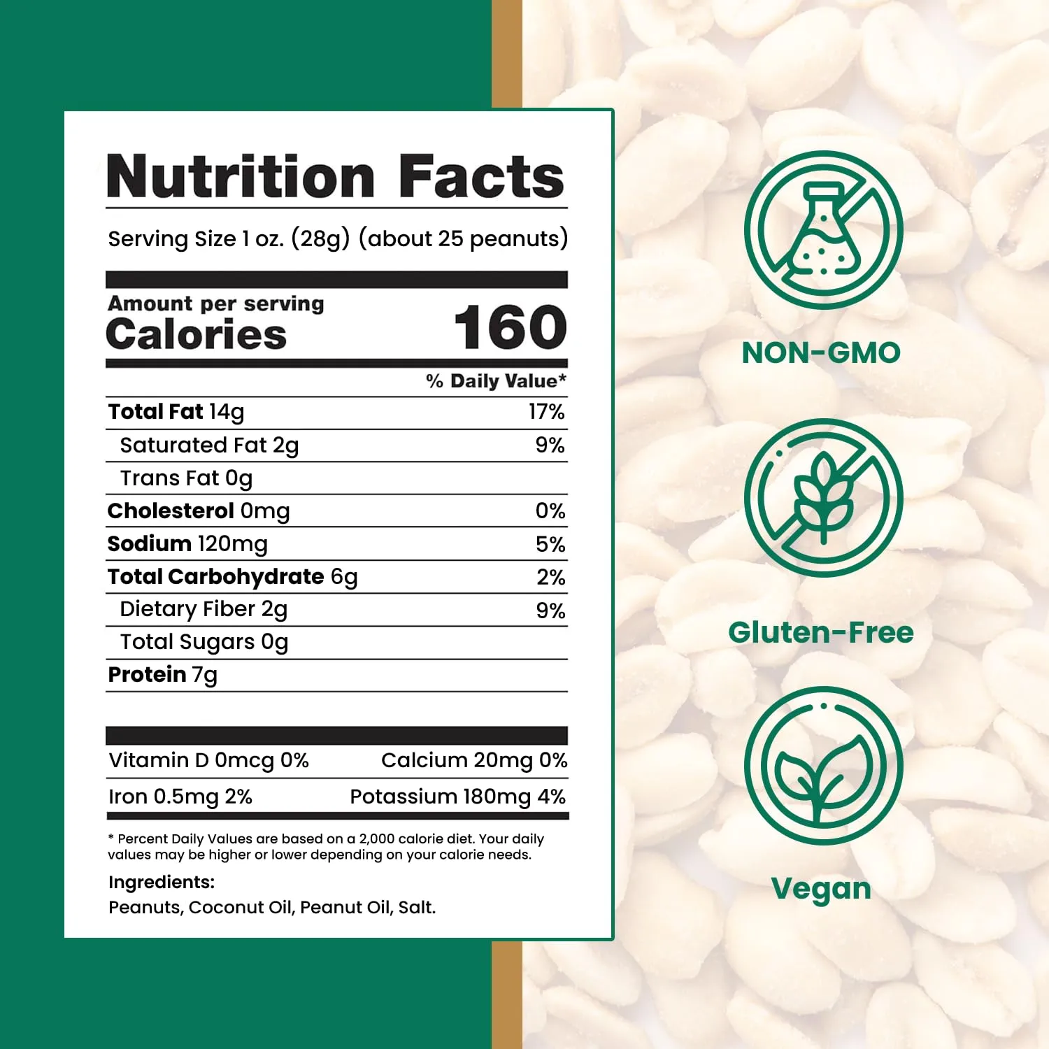 Hubs Peanuts Premium Salted Virginia Nuts - Irresistible Crunch & Flavored Nuts - Non-GMO, Gluten Free - XXL Peanuts from Top 1% Crop - Reusable Tin - Perfect Snack for Any Occasion - 2 x 40oz Cans