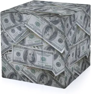 Hundred Dollar Bills Money Pattern Adults 3x3x3 Color-Matching Smooth Fully Printed Cube Gift