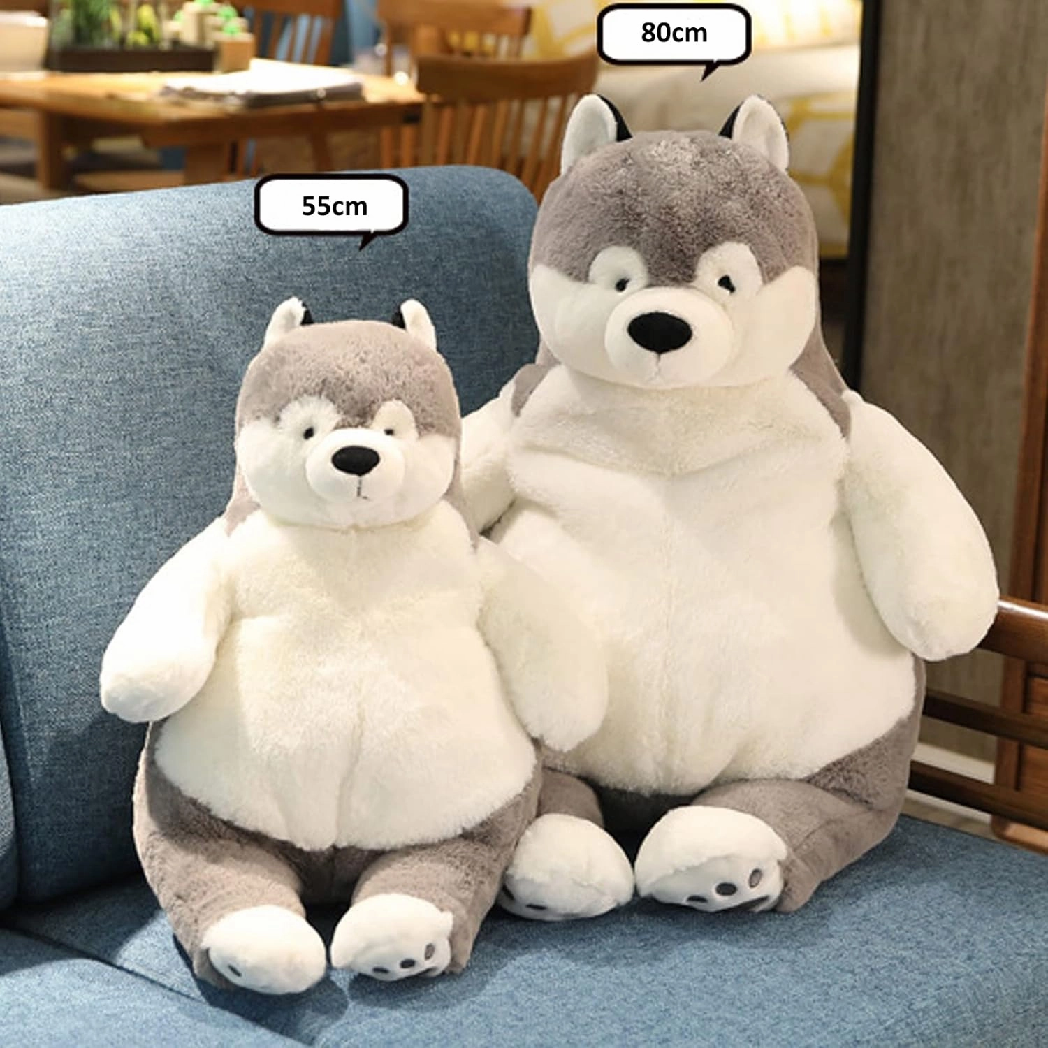 Husky Weighted Stuffed Animals, 17" 3.5 lbs Weighted Husky Dog Plush Toy Large Weighted Plush Animal Pillow Gifts for Boys and Girls
