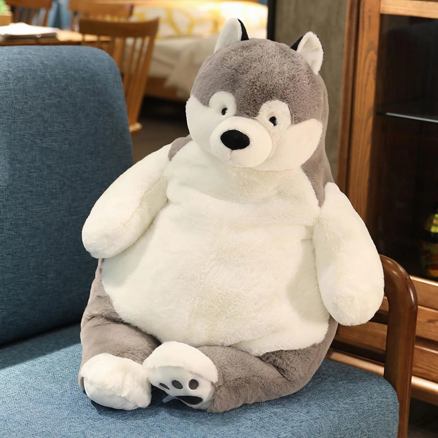 Husky Weighted Stuffed Animals, 17" 3.5 lbs Weighted Husky Dog Plush Toy Large Weighted Plush Animal Pillow Gifts for Boys and Girls