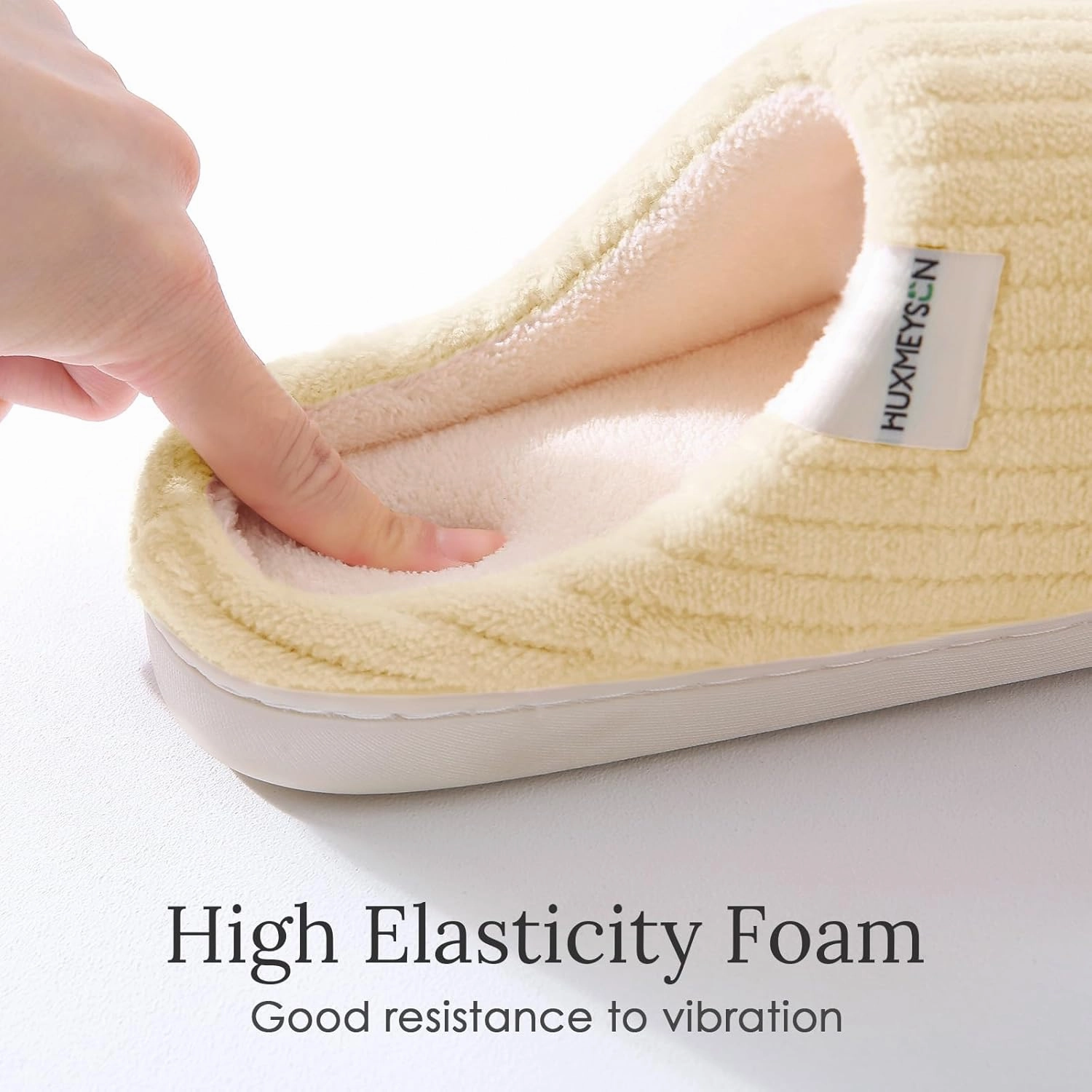 HUXMEYSON Slippers for Women, Warm Memory Foam Comfy House Slippers with Anti-Skid Rubber Sole for Indoor and Outdoor