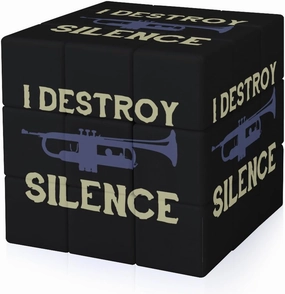 I Destroy Silence Trumpet Funny 3x3x3 Cube Smooth Lightweight Puzzle for Adult Graphic Printing Travel