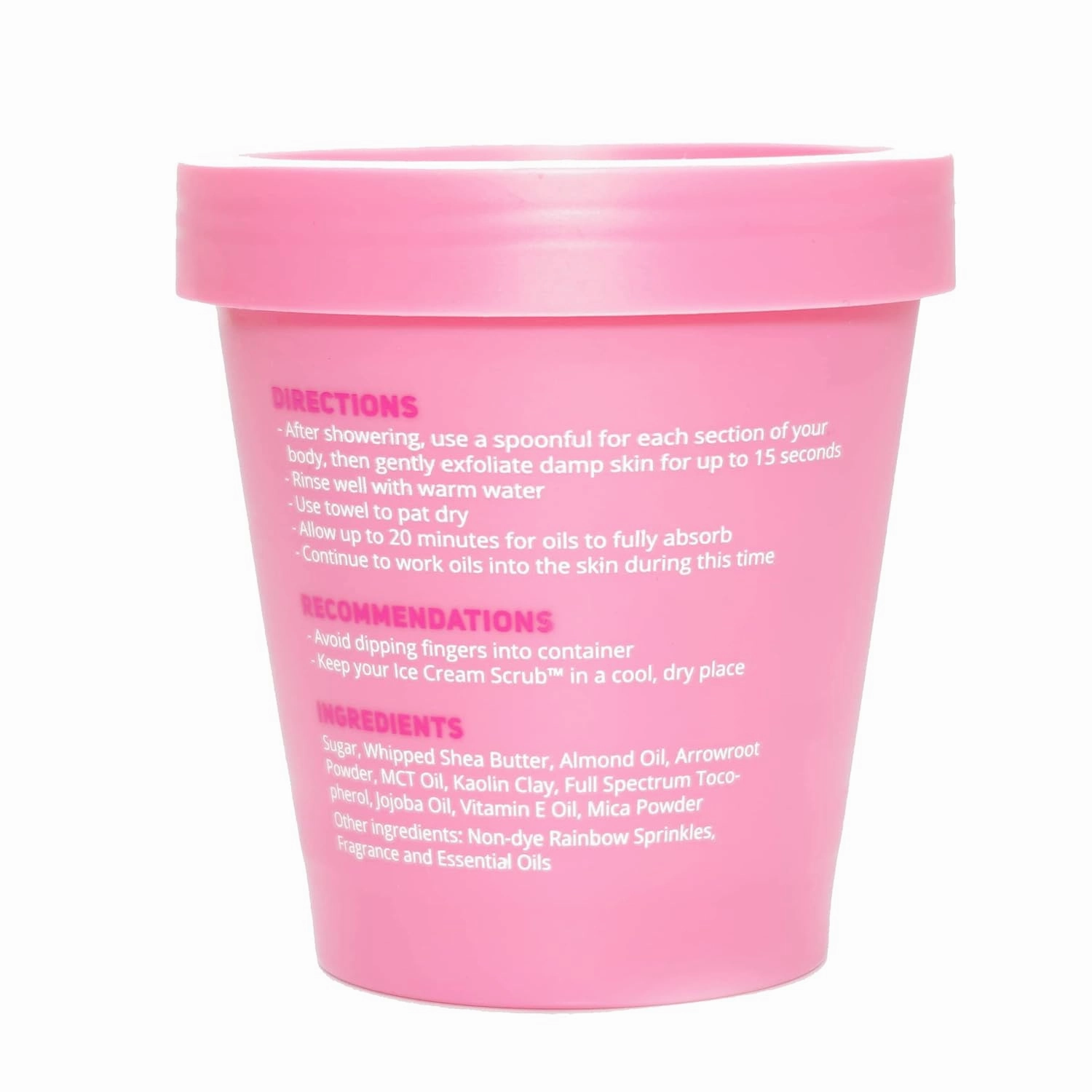 Ice Cream Scrub, Clean Exfoliating Sugar Scrub with Whipped Shea Butter Scrub & Nourishing Oils, Gentle & Moisturizing Sugar Scrub, Fights Dryness and Locks in Hydration, Cake Scent 200ml