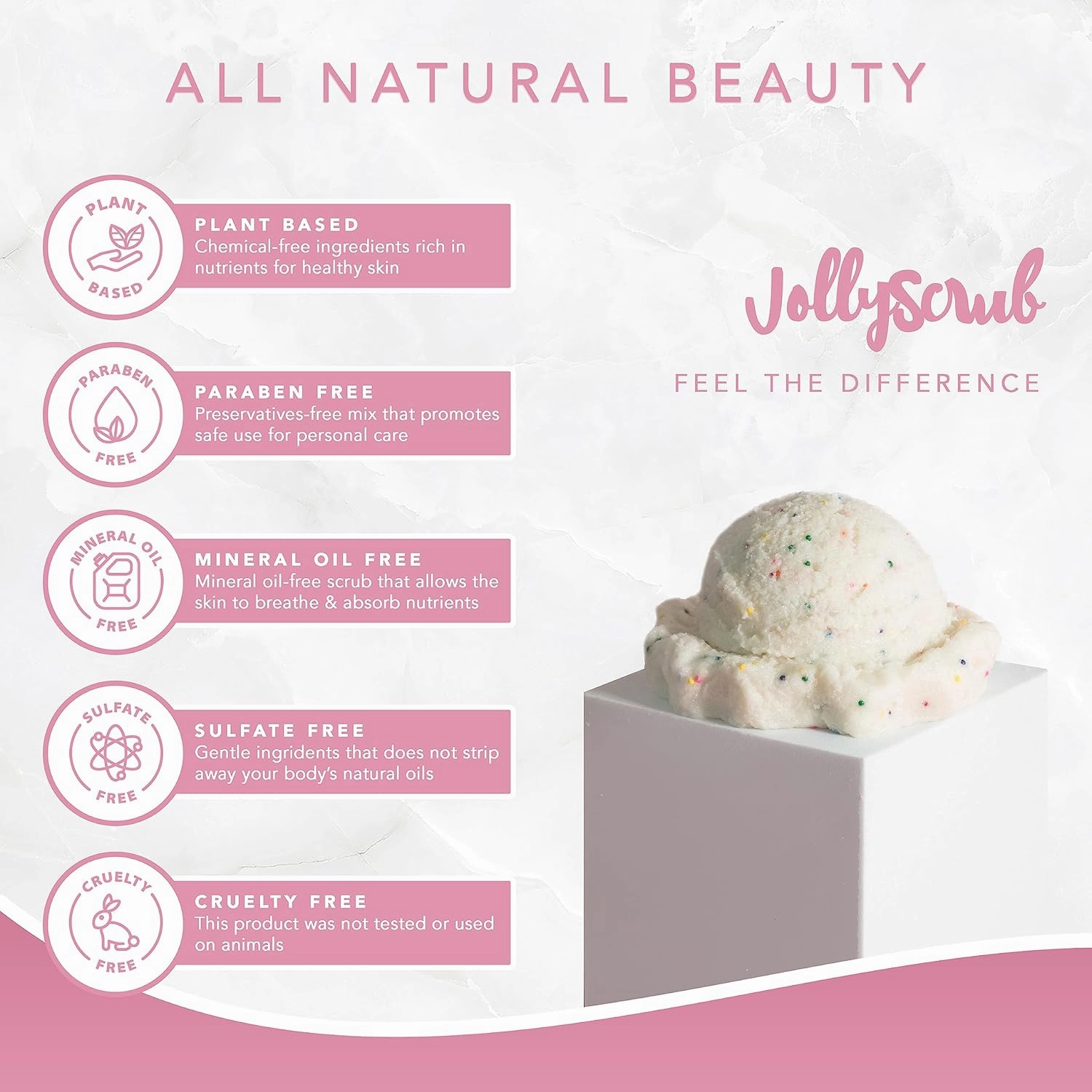 Ice Cream Scrub, Clean Exfoliating Sugar Scrub with Whipped Shea Butter Scrub & Nourishing Oils, Gentle & Moisturizing Sugar Scrub, Fights Dryness and Locks in Hydration, Cake Scent 200ml
