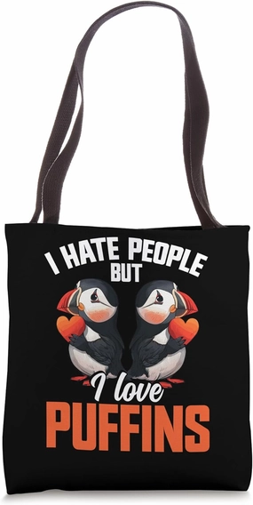 Iceland Souvenirs Fluffy Puffin Lover Seabird Puffin Bird Tote Bag