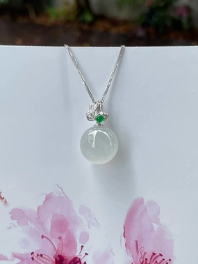 Icy Jadeite Pendant - Ball (NJP016)