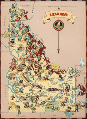 Idaho Wooden Map Jigsaw Puzzle Toys for Adults USA of State Map Decorate Puzzle Games 500 Piece