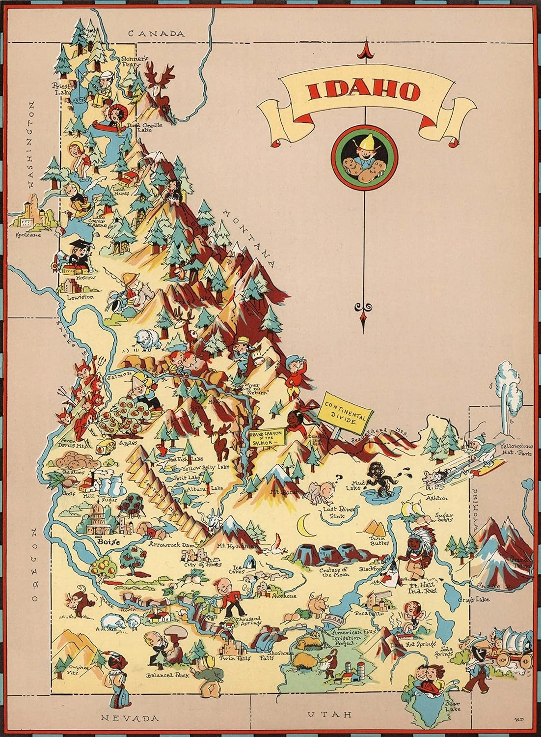 Idaho Wooden Map Jigsaw Puzzle Toys for Adults USA of State Map Decorate Puzzle Games 500 Piece