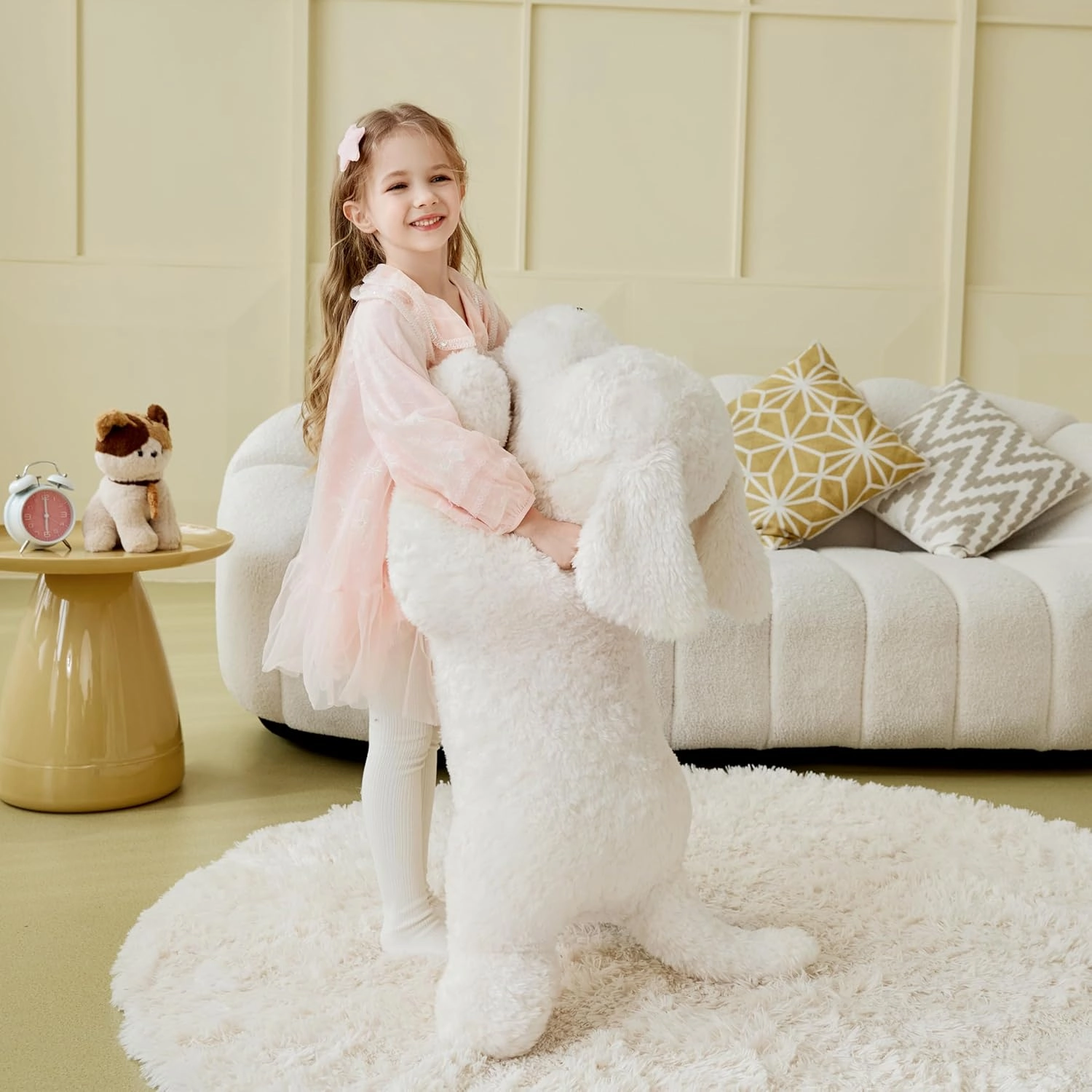 IKASA Giant Labrador Dog Stuffed Animal Puppy Plush Toy,30" Big Large Jumbo Soft Toys,Cute Huge Size Fat Fluffy Plushy Plushie,Gifts for Kids