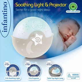 Infantino Wom Soothing Light & Projector (Ecru)