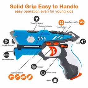 Infrared laser tag toy gun set