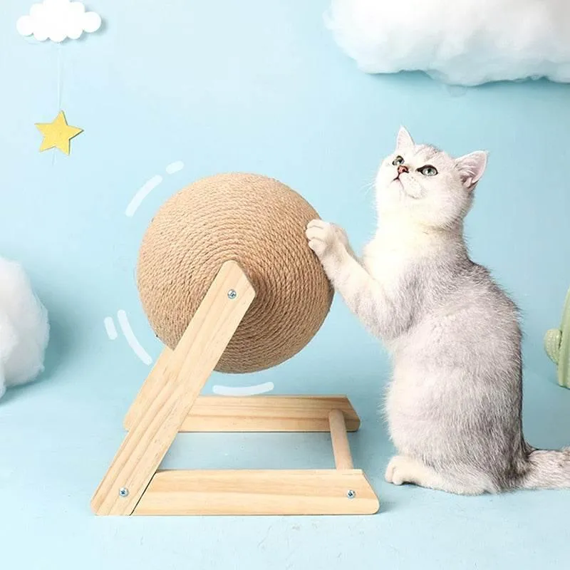 Interactive Cat Scratcher Ball - Fun Cat Toy for Scratching and Play