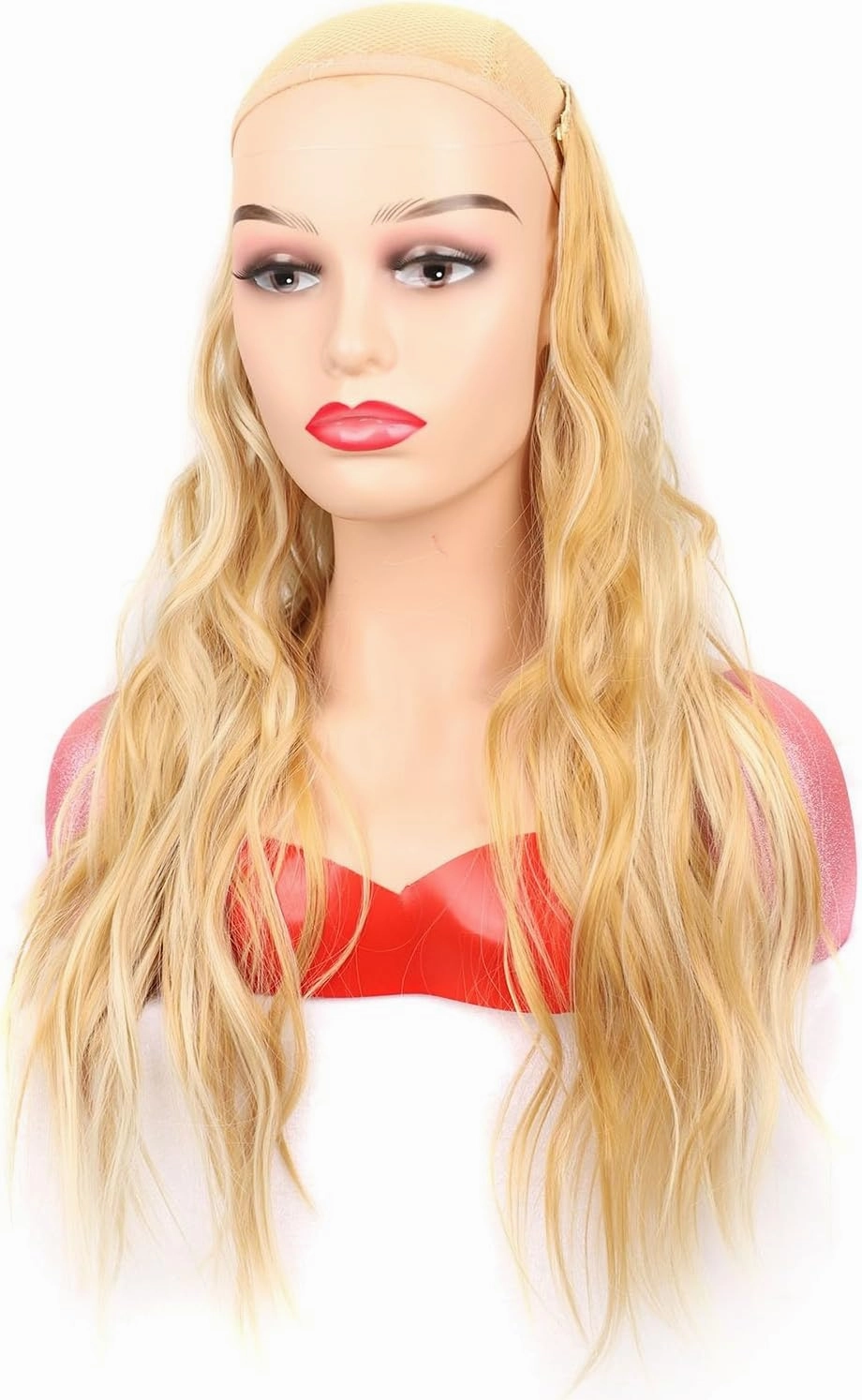 Invisible Secret Hidden Wire in Hair Extensions Wave Synthetic No Clip in Hairpieces Miracle Translucent Fish Line for Women Headband Wig(12)