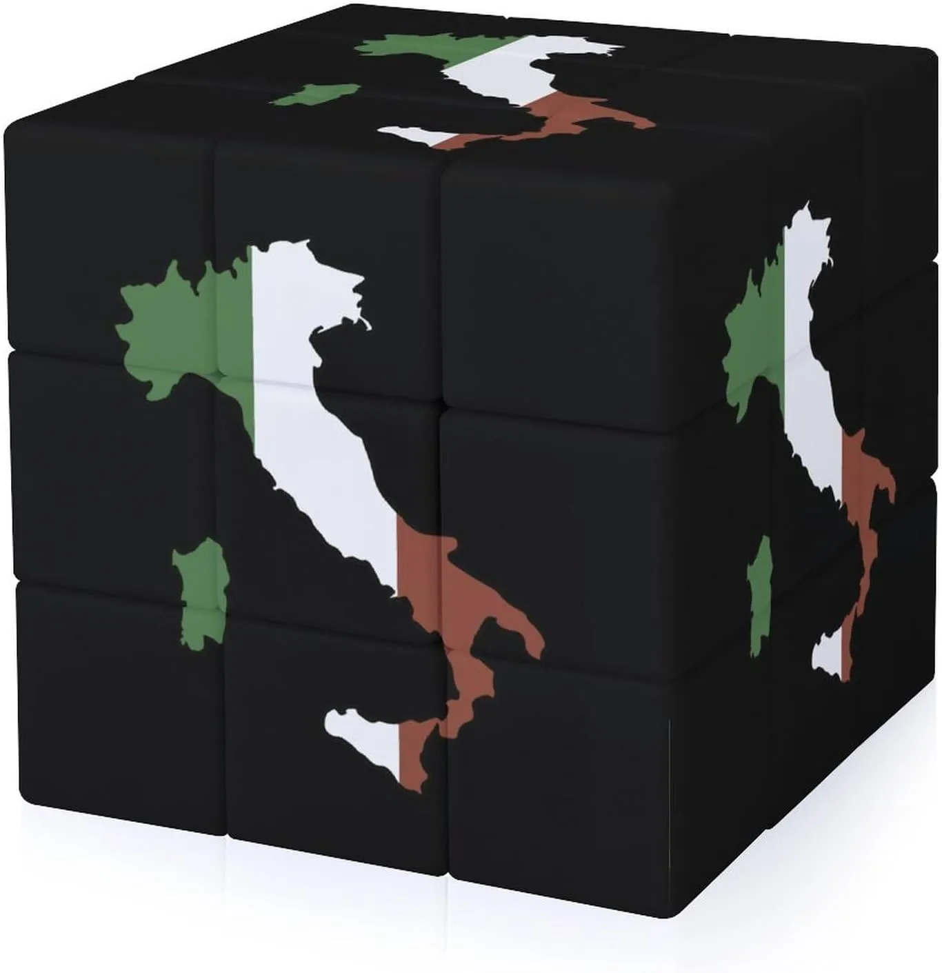 Italy Map Flag Funny 3x3x3 Cube Smooth Lightweight Puzzle for Adult Graphic Printing Travel