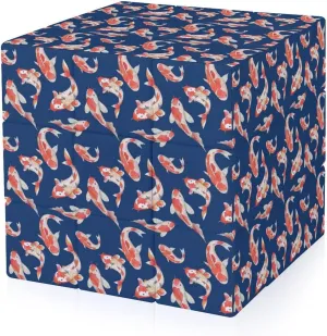Japanese Fish Funny 3x3x3 Cube Smooth Lightweight Puzzle for Adult Graphic Printing Travel