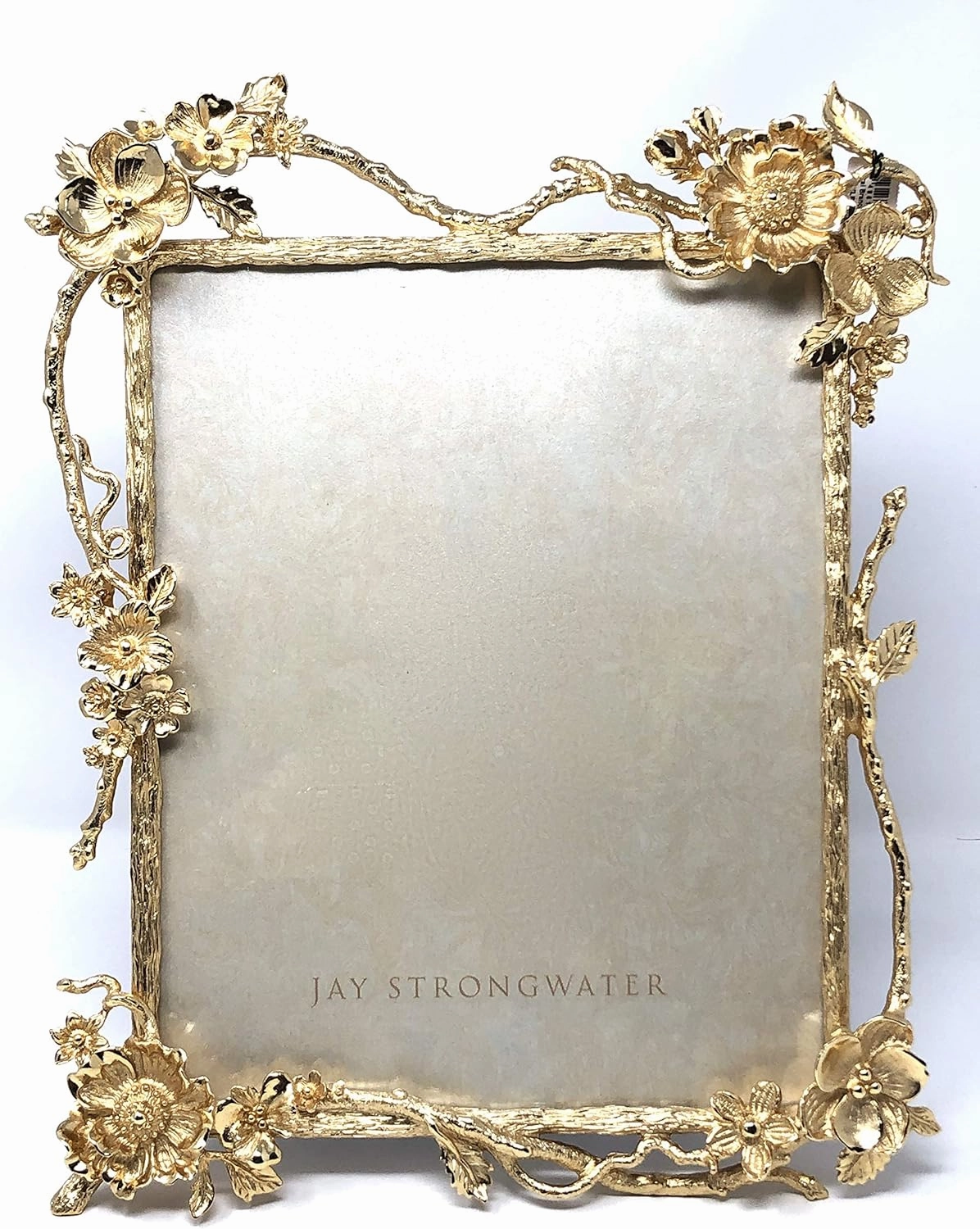Jay Strongwater Dacia Floral Branch 8" x 10" Gold Picture Frame #SPF5860292
