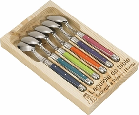 Jean Dubost Laguiole London Mix 97/13154 Set of 6 Coffee Spoons