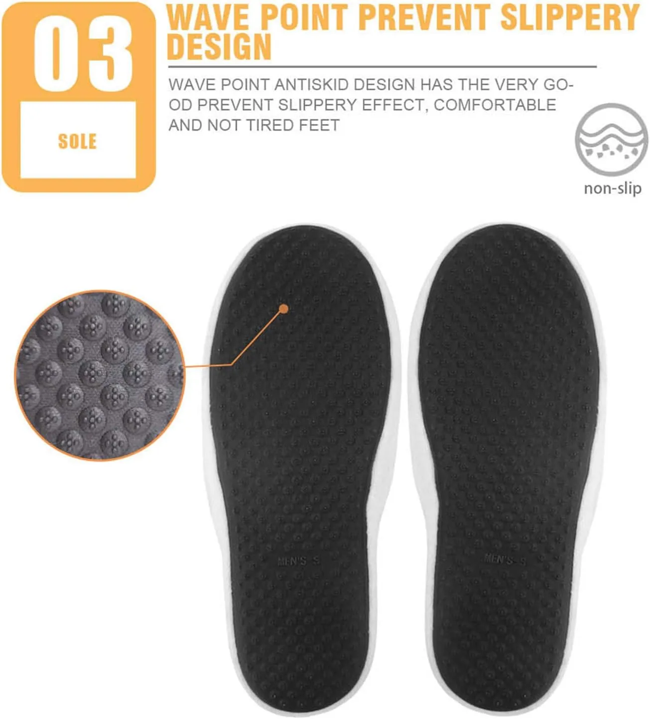 Jeiento Slippers Fluffy Warm Home Non-Slip Slides Cute Soft Plush House Shoes For Men