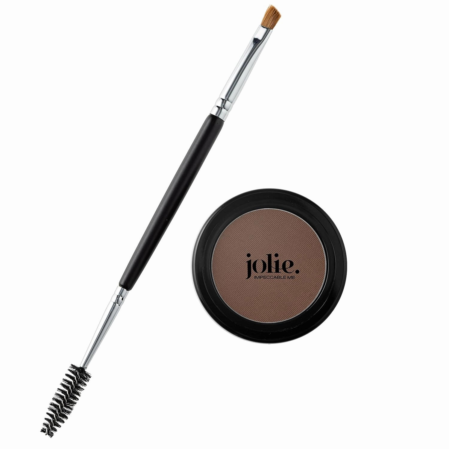 Jolie 2 Piece Eyebrow Essentials Kit With Brow Powder & Brush (Dark Brown)