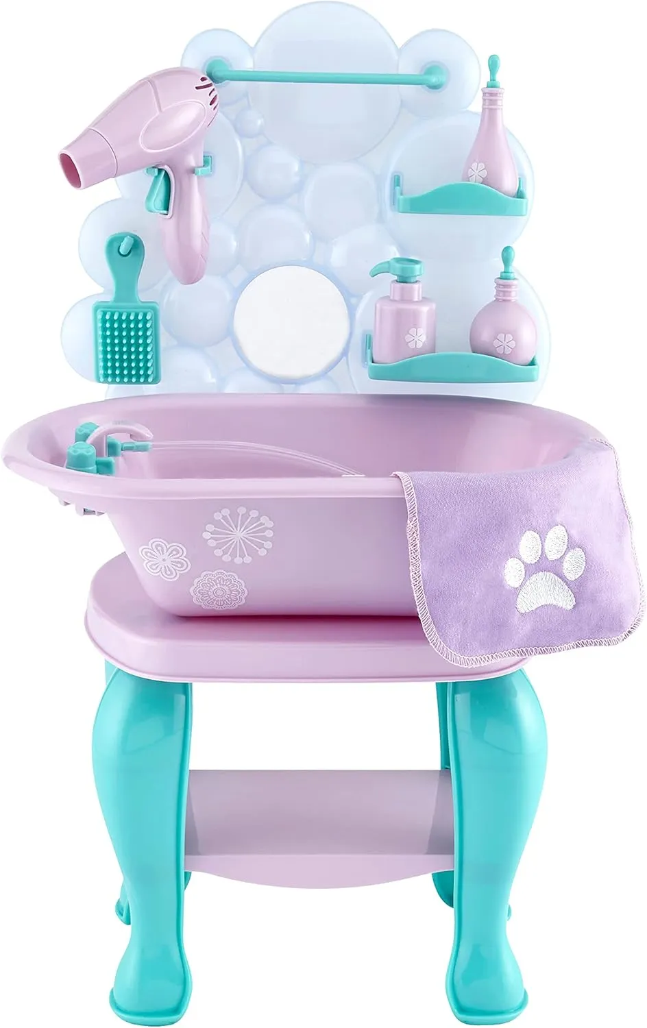 Journey Girls Pet Grooming Playset with 5 Accessories for 18 Inch Dolls, Pretend Play