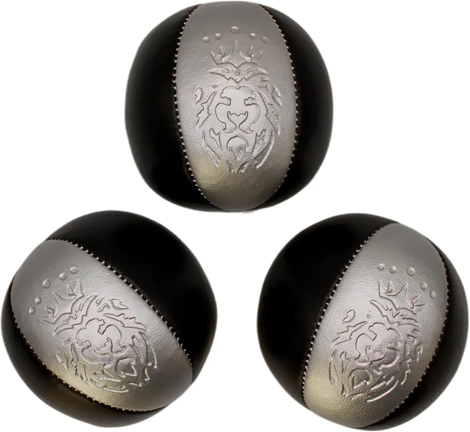 Juggling Balls - Juggling Sets of 3, Toys & Games for Adults, Teens & Kids-Premium Juggling Balls for Beginners & Professionals (Silver and Black, 125g-127g)